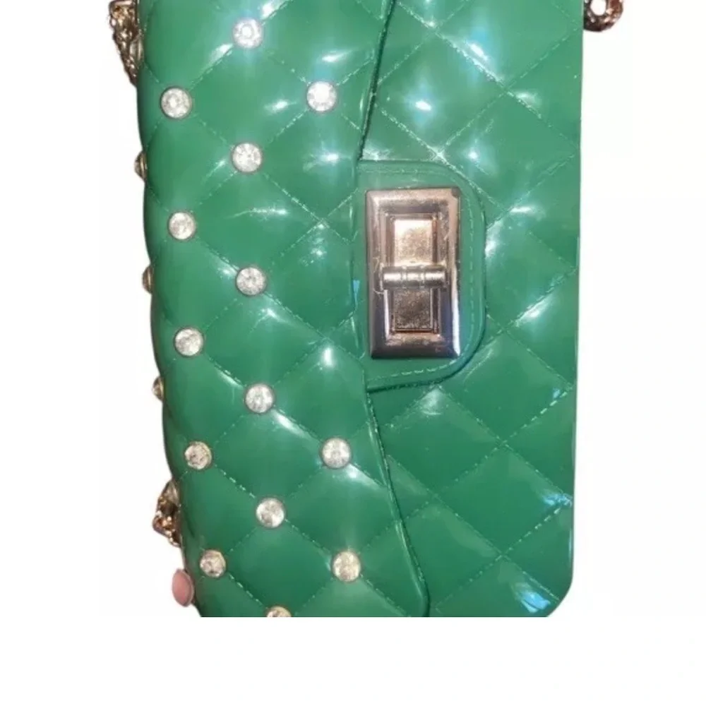 NEW💕JELLY CROSSBODY FASHION BAG W RHINESTONES - Picture 6 of 6